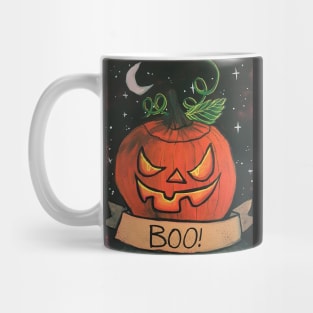 Halloween Jackolantern Boo Shirt by Canadian Artist Stephanie Perry Mug